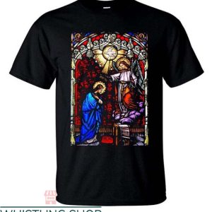 Stained Glass T Shirt Blessed Virgin Mary Tee Shirt