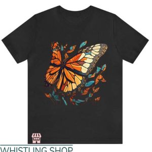 Stained Glass T Shirt Monarch Butterfly Stained Glass