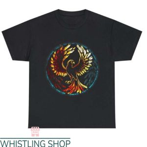 Stained Glass T Shirt Stained Glass Phoenix Tee Shirt