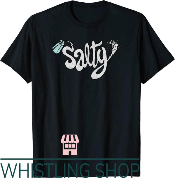 Stay Salty T-Shirt Trendy Retro Text Logo