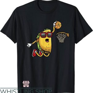 Taco Bell T-Shirt Taco Playing Basketball Mexican Art Shirt