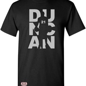 Tim Duncan T-Shirt Duncan Fan Wear Basketball Sports NBA