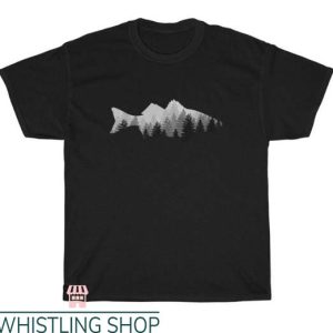 Trout Fishing T Shirt Fish And Forest Fishing Fisherman