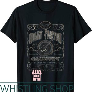Urban Cowboy T-Shirt Dolly Parton Whiskey Label