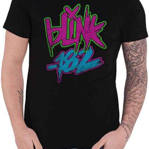 Vintage Blink 182 T-Shirt Neon Band Logo Trending