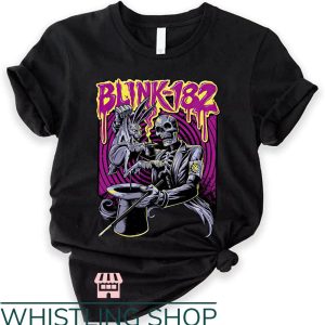 Vintage Blink 182 T-Shirt Skeleton Funny Rock Shirt Trending