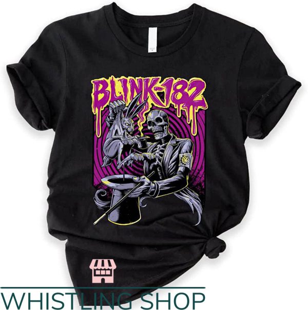 Vintage Blink 182 T-Shirt Skeleton Funny Rock Shirt Trending