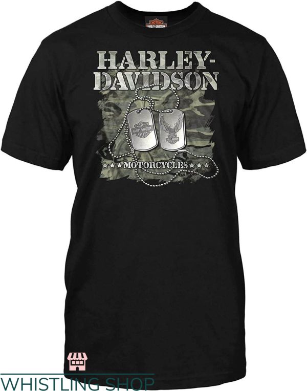 Vintage Harley Davidson T-shirt H-D Military Overseas Tour