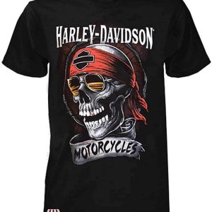 Vintage Harley Davidson T-shirt Harley-Davidson Motor Skull