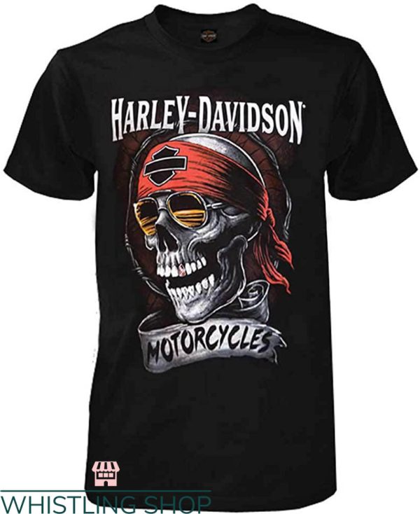 Vintage Harley Davidson T-shirt Harley-Davidson Motor Skull