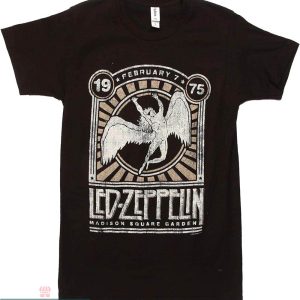 Vintage Led Zeppelin T-Shirt 1975 Concert At Madison Garden