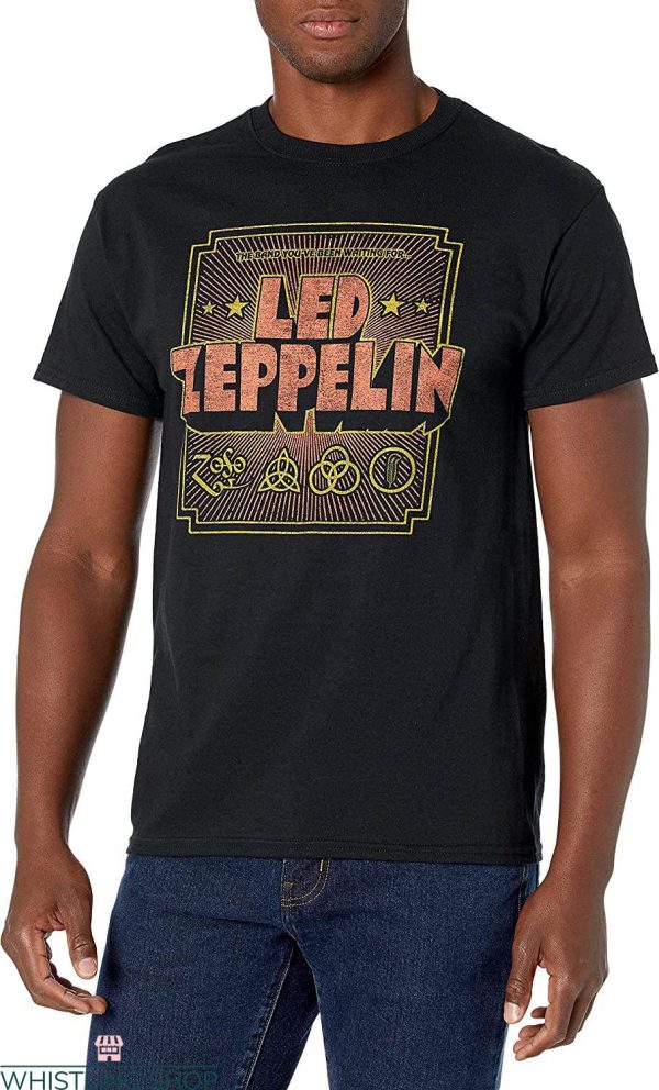 Vintage Led Zeppelin T-Shirt Legend English Rock Band 70s