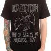 Vintage Led Zeppelin T-Shirt USA 1977 Concert Tour Live