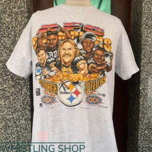 Vintage Nfl T-Shirt Pittsburgh Steelers Big Head Caricature
