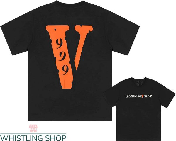 Vlone Friends T-Shirt Legends Never Die Letter Hip Hop Tee