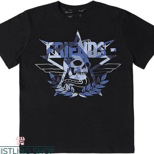 Vlone Friends T-Shirt V Friends Death’s Head Hip Hop Tee