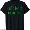 Wicked Smaht T-shirt Green Typography Funny Puns Intelligent