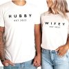 Wifey Hubby T-shirt Married Couple Wife Hubby Matching