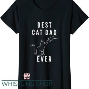 Womens Cat T Shirt Best Cat Dad Ever