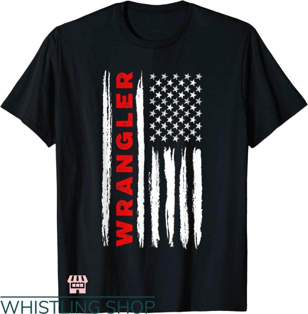 Wrangler Aztec T-shirt American Flag Wrangler T-shirt