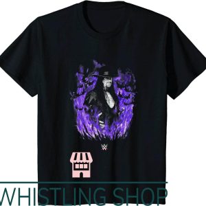 Wwe Undertaker T-Shirt Scary Standing Portrait Centered Logo