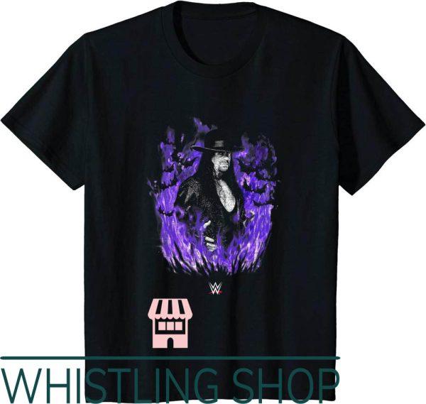 Wwe Undertaker T-Shirt Scary Standing Portrait Centered Logo