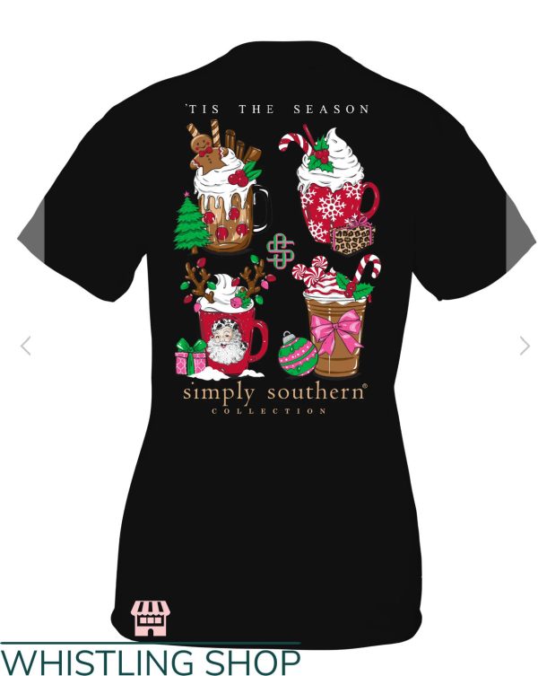 Youth Simply Southern T-Shirt Christmas Drinks Holiday Tee