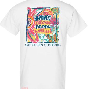 Youth Simply Southern T-Shirt Happiness Blooms Cute Gift