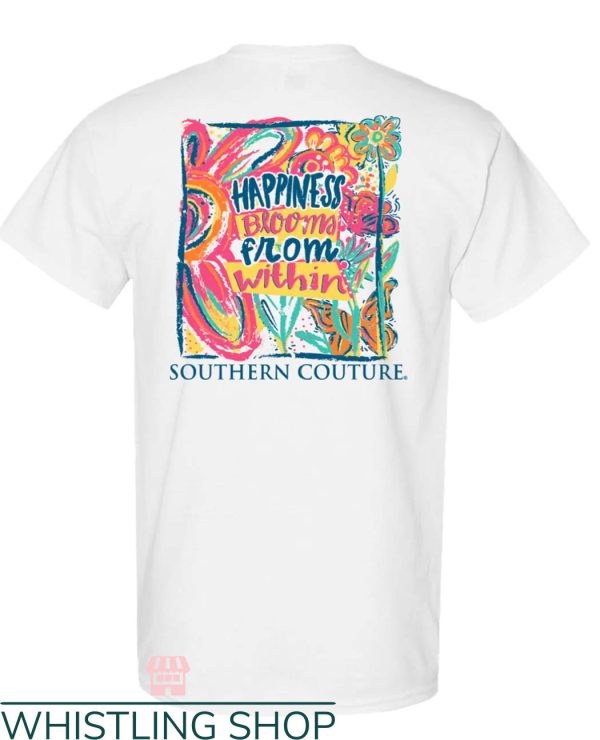 Youth Simply Southern T-Shirt Happiness Blooms Cute Gift