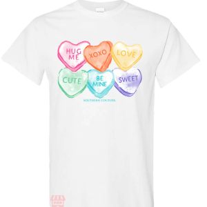 Youth Simply Southern T-Shirt Valentine Candy Heart Cute Tee