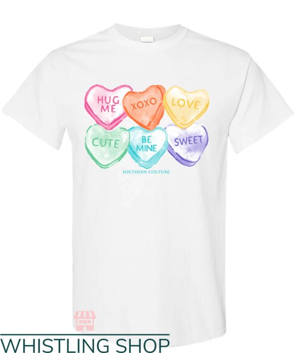 Youth Simply Southern T-Shirt Valentine Candy Heart Cute Tee