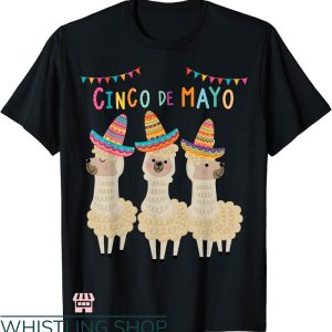 5 De Mayo T-shirt Divertido Cinco De Mayo Llama T-shirt