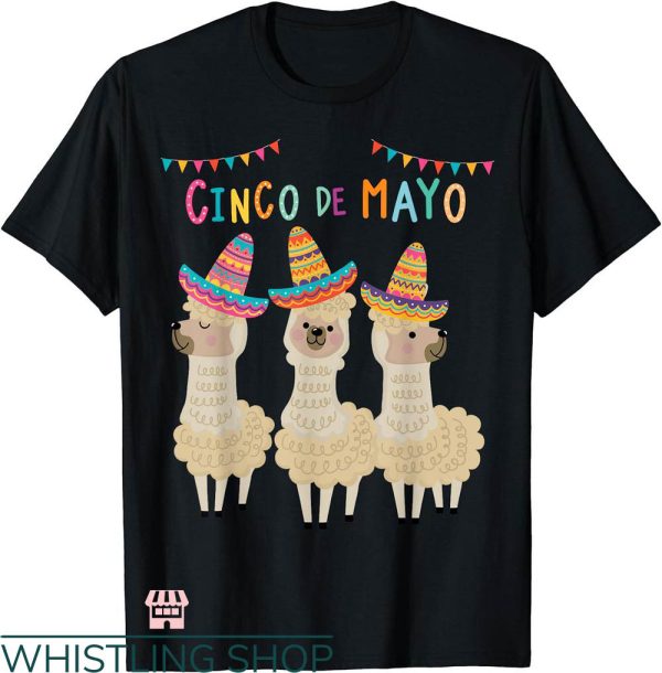 5 De Mayo T-shirt Divertido Cinco De Mayo Llama T-shirt