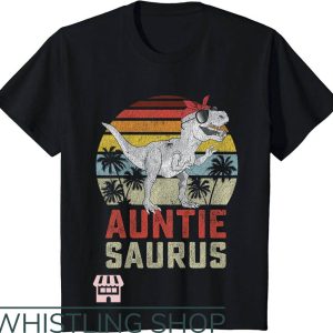 Adult Dinosaur T-Shirt Auntiesaurus T Rex Dinosaur