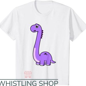 Adult Dinosaur T-Shirt Cute Brontosaurus Dinosaur