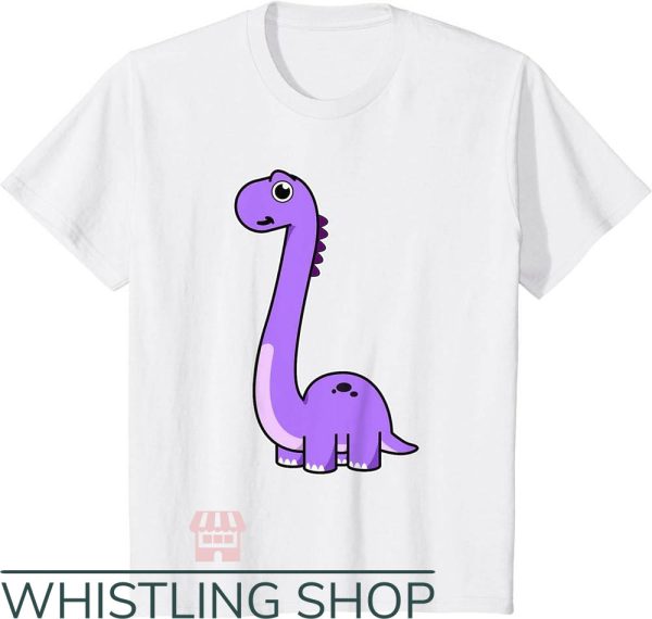 Adult Dinosaur T-Shirt Cute Brontosaurus Dinosaur