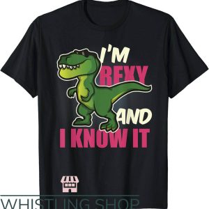 Adult Dinosaur T-Shirt I’m Rexy And I Know It