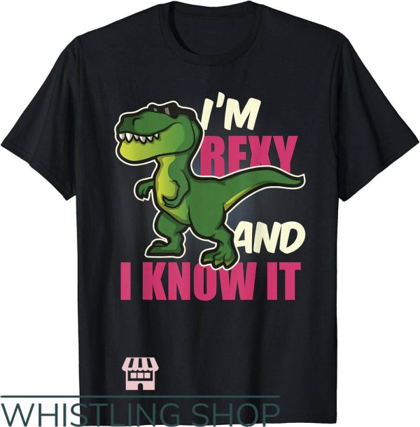 Adult Dinosaur T-Shirt I’m Rexy And I Know It