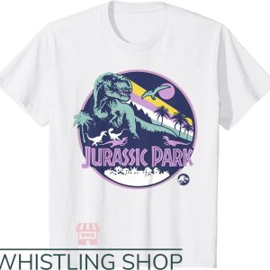 Adult Dinosaur T-Shirt Jurassic Park Retro Dinosaur