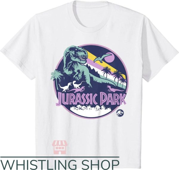 Adult Dinosaur T-Shirt Jurassic Park Retro Dinosaur