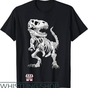Adult Dinosaur T-Shirt T-Rex Skeleton Dino