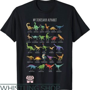 Adult Dinosaur T-Shirt Types Of Dinosaurs Alphabet A-Z