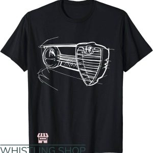 Alpha Romeo T-Shirt Drivers Stylish Car Grille Tee Trending