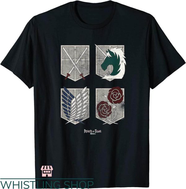 Attack On Titan Map T-shirt Attack On Titan Colossal Titan