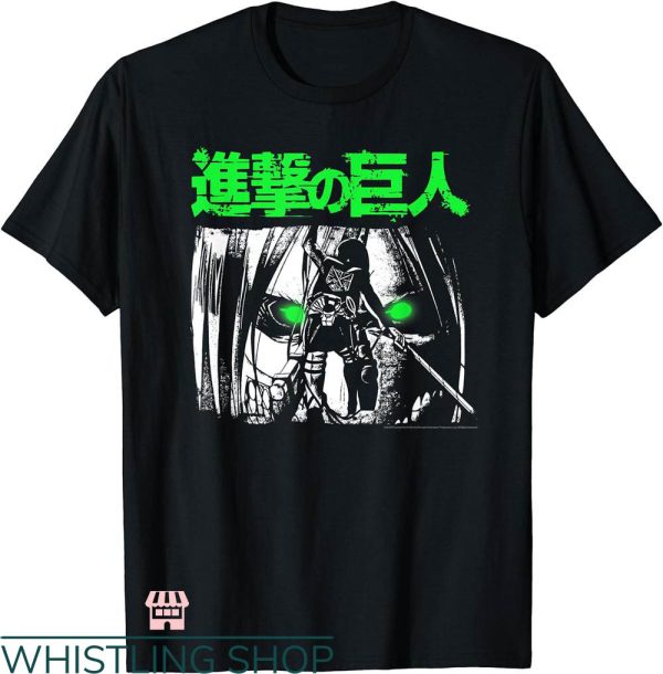 Attack On Titan Map T-shirt Attack On Titan Green Eyes Shirt