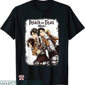 Attack On Titan Map T-shirt Attack On Titan Group Swords