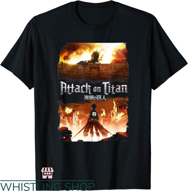 Attack On Titan Map T-shirt Attack On Titan Keyart T-shirt