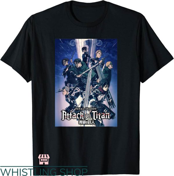 Attack On Titan Map T-shirt Colorful Key Art With Logo Shirt