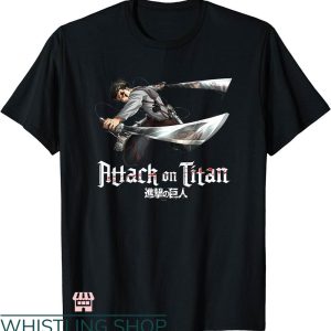 Attack On Titan Map T-shirt Levi Jump Attack T-shirt