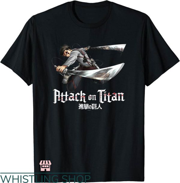 Attack On Titan Map T-shirt Levi Jump Attack T-shirt